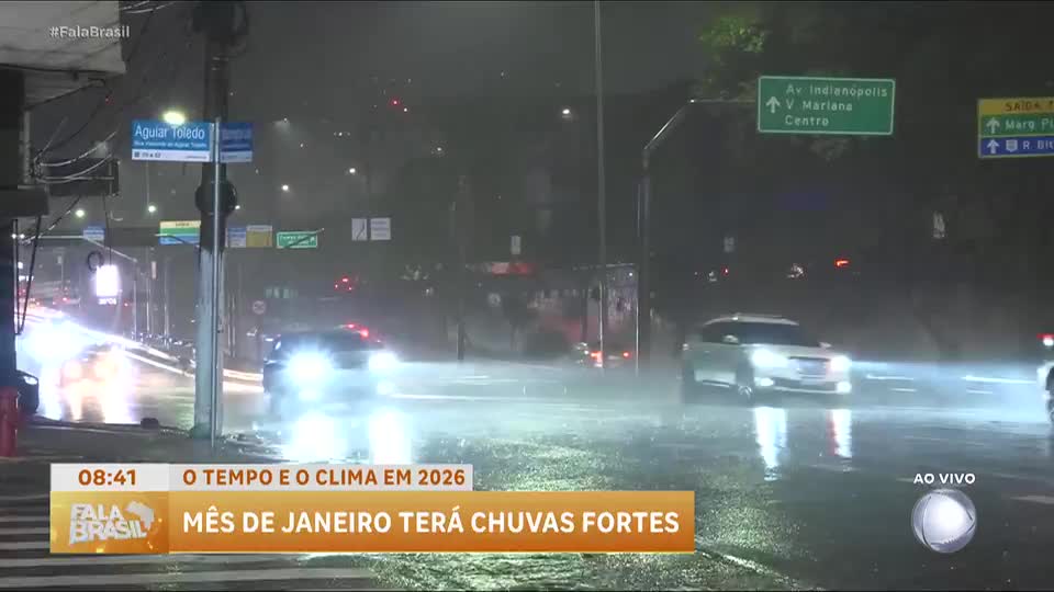 Previsão indica que janeiro terá chuvas fortes em diversas regiões do Brasil