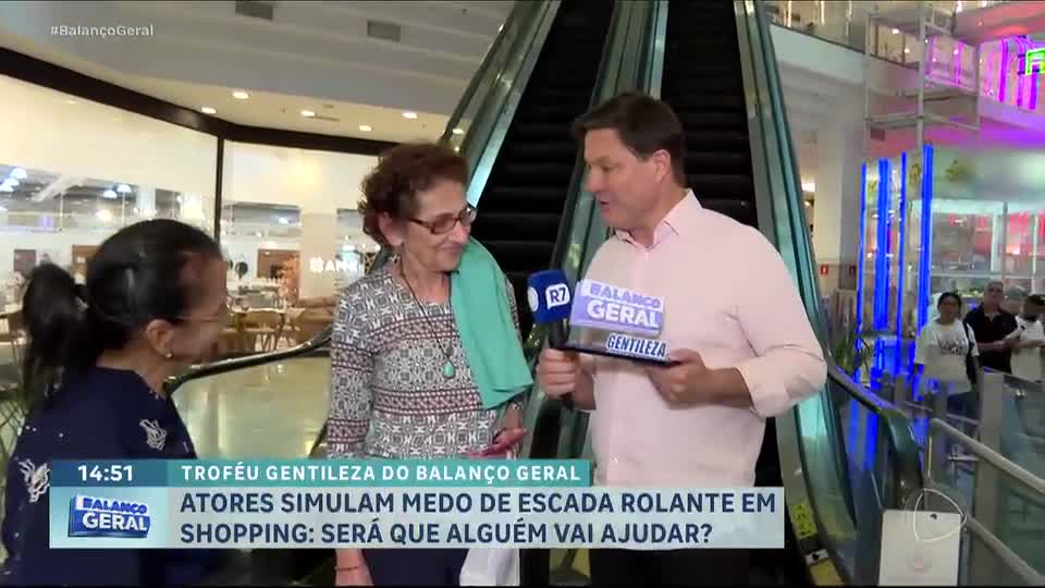Experimento social do Balanço Geral testa empatia em shopping de São Paulo