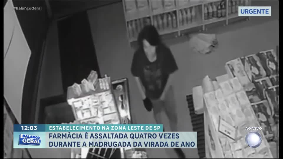 Farmácia da zona leste de São Paulo sofre quatro assaltos na virada de ano