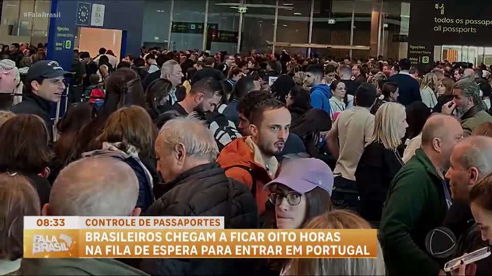 Brasileiros chegam a ficar oito horas na fila para entrar em Portugal