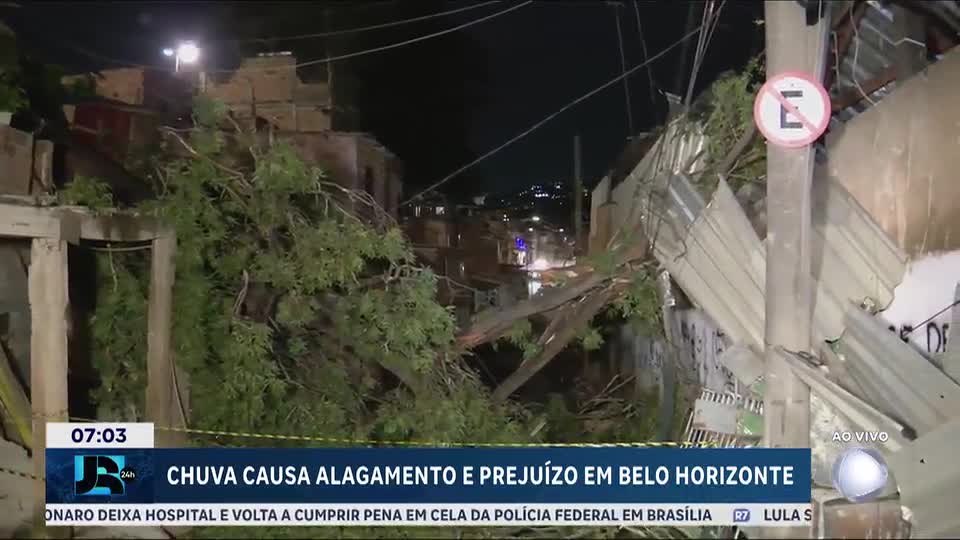 Temporal causa alagamentos e quedas de árvores em Belo Horizonte