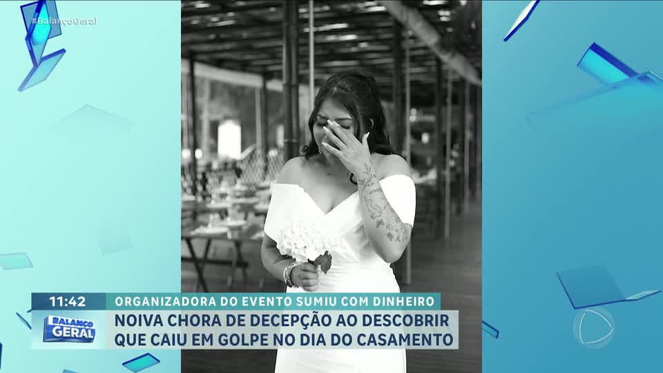 Noiva chora ao entrar em casamento após golpe da empresa de decoração