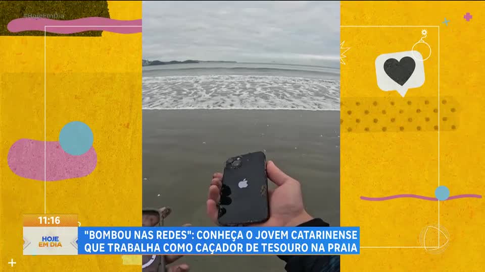 Bombou nas Redes: Jovem viraliza como caçador de tesouros na praia de Balneário Camboriú (SC)