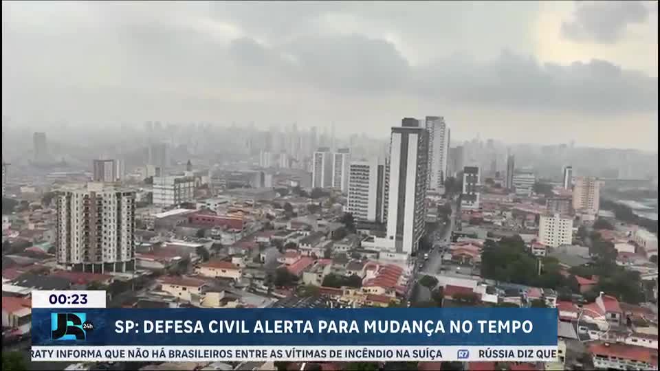 Defesa Civil de SP alerta para virada no tempo e risco de chuva forte no estado