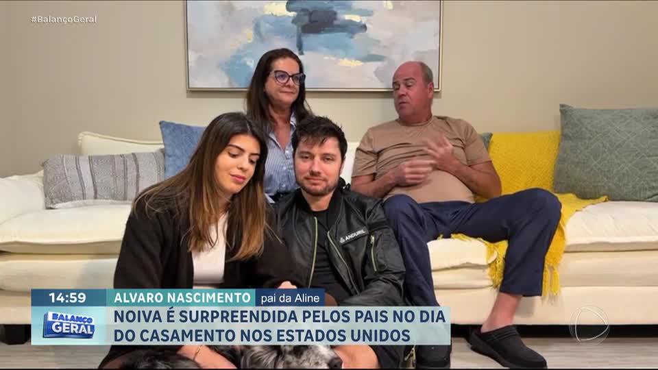 Brasileira é surpreendida pelos pais em casamento emocionante nos EUA