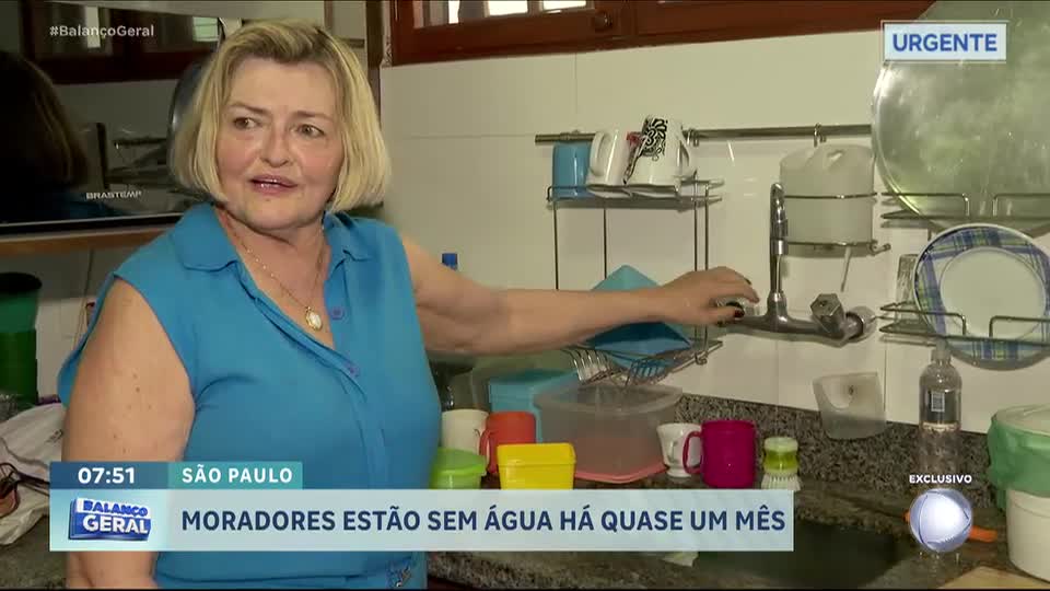 Moradores sofrem com falta de água constante em bairro da zona norte de São Paulo