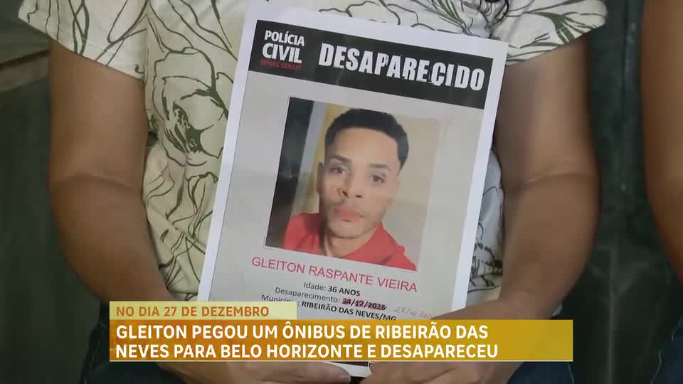 Homem de 34 anos desaparece após embarcar em ônibus em Ribeirão das Neves (MG)