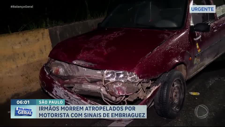 Irmãos morrem atropelados por motorista com sinais de embriaguez na Grande São Paulo