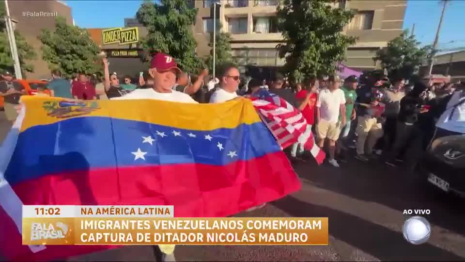 Imigrantes venezuelanos nos EUA e no Chile vão às ruas celebrar captura de Nicolás Maduro