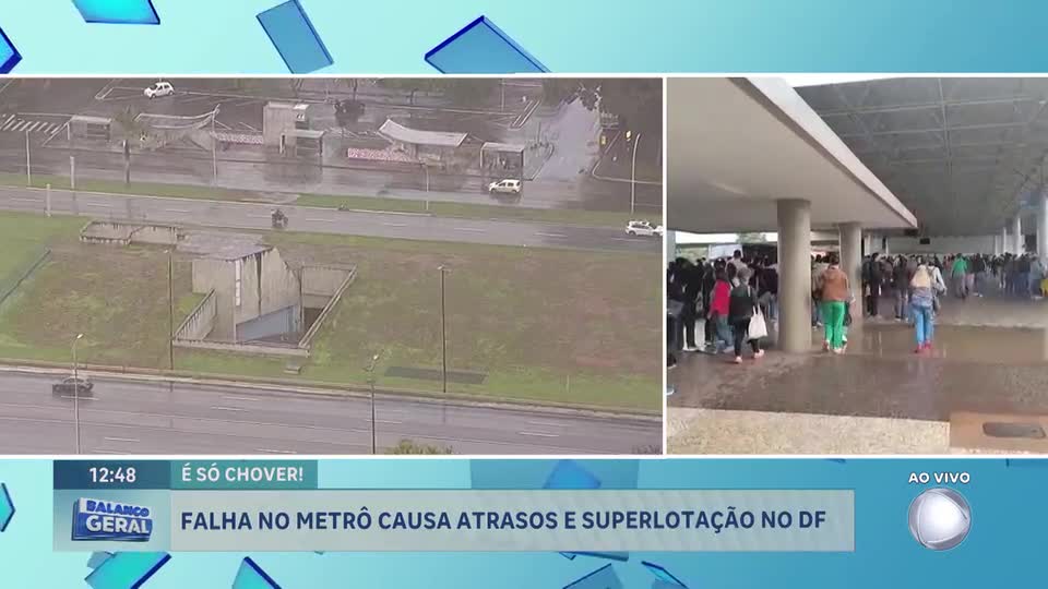 Chuvas causam falha no metrô e fecham estações do Eixo Sul em Brasília