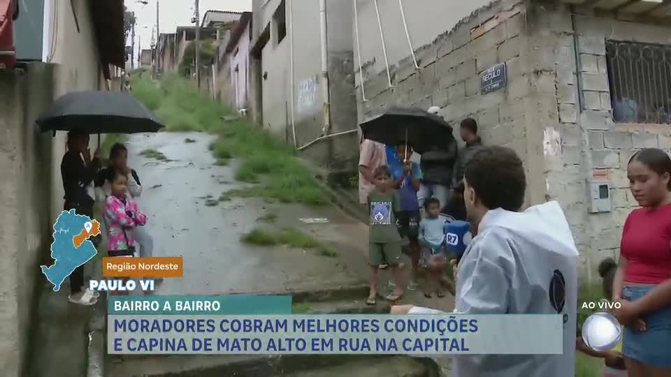 Bairro a Bairro: moradores cobram infraestrutura em rua na região Nordeste de Belo Horizonte