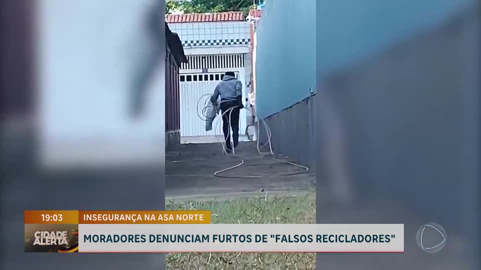 Moradores da Asa Norte (DF) denunciam furtos cometidos por 'falsos recicladores'