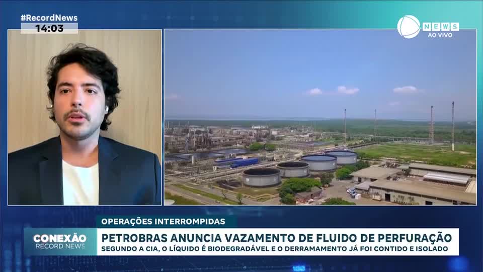Petrobras anuncia vazamento de fluido de perfuração