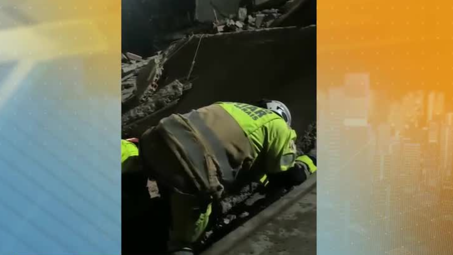 Morador é resgatado de escombros após desabamento de casa no Barreiro, em BH