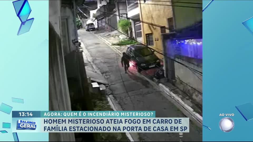 Câmeras flagram homem incendiando carro em São Paulo e deixam entregador sem meio de trabalho