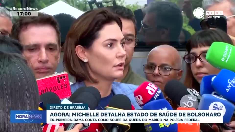 Michelle detalha estado de saúde de Bolsonaro após queda