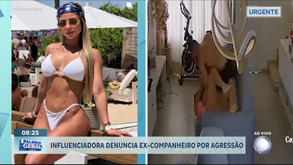 Influenciadora instala câmeras em apartamento e registra agressões de ex-companheiro