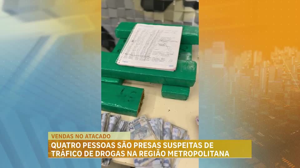 Polícia Militar prende quatro suspeitos de envolvimento no tráfico de drogas na Grande BH