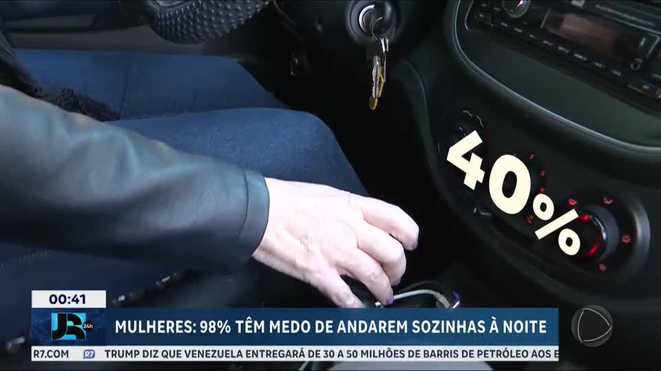 Pesquisa revela que 98% das brasileiras temem andar sozinhas à noite