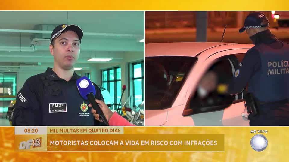 Mais de mil infrações de trânsito são registradas no DF nos quatro primeiros dias do ano