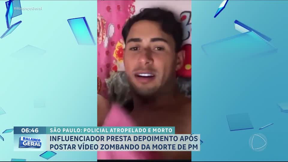 Influenciador presta depoimento após debochar da morte de policial em São Paulo