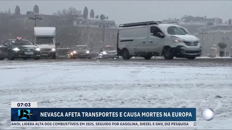 Nevasca afeta transportes e causa mortes na Europa