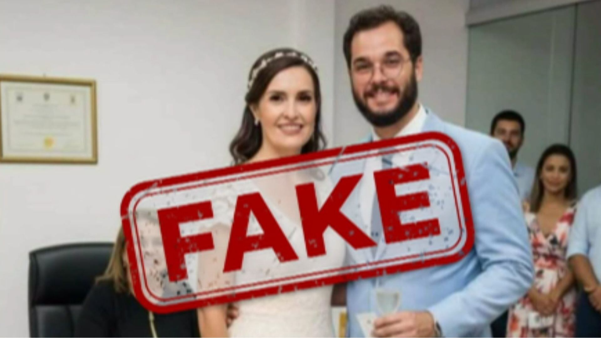 Fátima Bernardes fica inconformada ao ver foto falsa de casamento com Túlio Gadelha