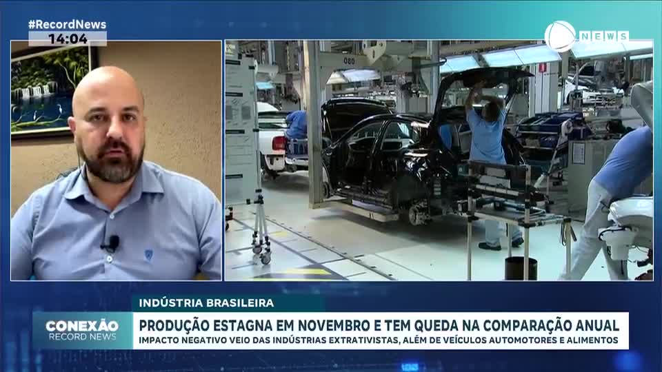 Produção estagna em novembro e tem queda na comparação anual