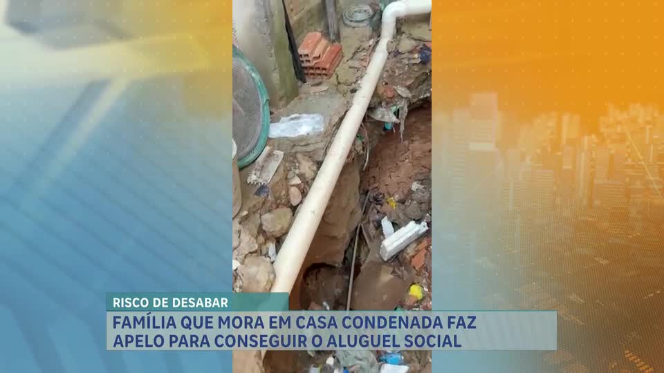 Família relata enfrentar risco de desabamento em casa na região Nordeste de BH
