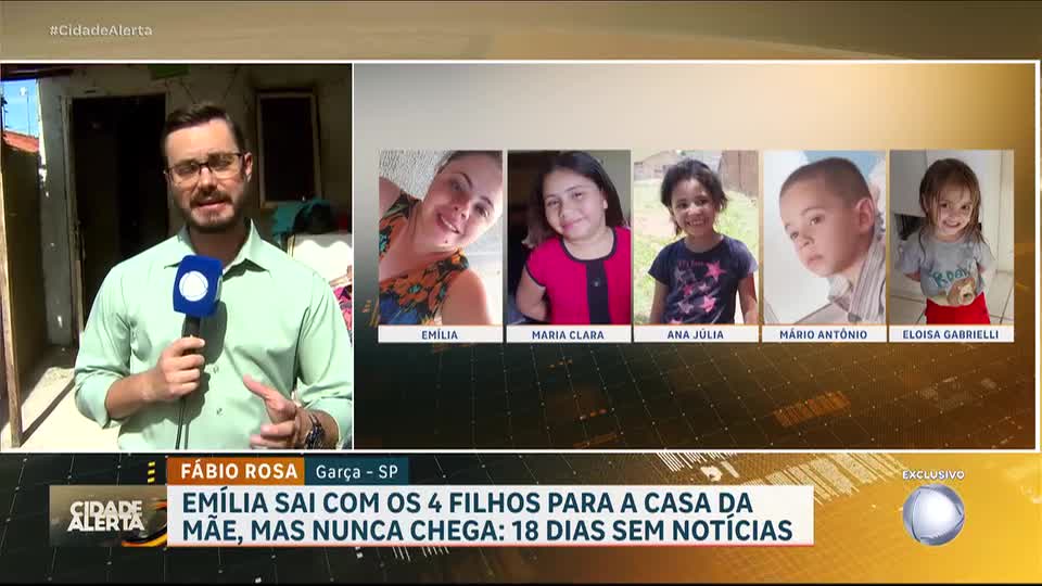 Mãe desaparece com os quatro filhos a caminho da casa da família no interior de SP