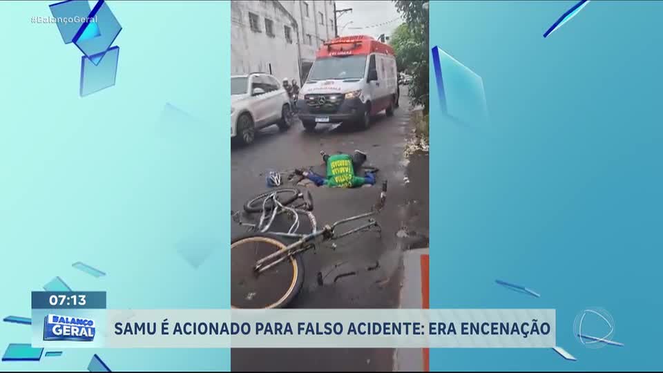 Testemunha aciona Samu após falso acidente, mas suposta vítima era um boneco