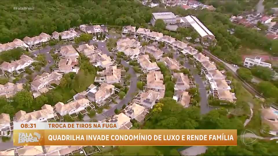 Invasão a condomínio de luxo termina com reféns e troca de tiros