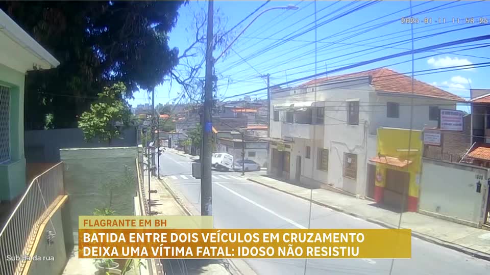 Idoso morre após batida entre dois veículos em um cruzamento da região Leste de BH