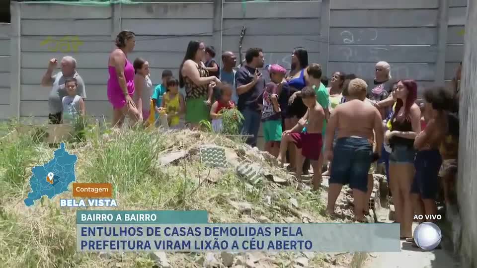 Bairro a Bairro: entulhos de casas demolidas pela prefeitura viram lixão a céu aberto na Grande BH