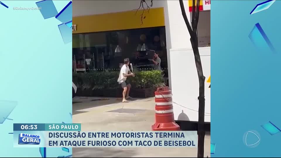 Motorista ataca outro envolvido em discussão de trânsito com taco de beisebol