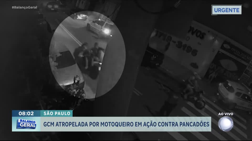 Guarda civil é atropelada por motociclista durante operação contra pancadões em São Paulo