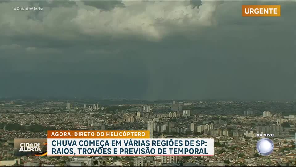 Chuva atinge interior de SP e se aproxima da capital paulista