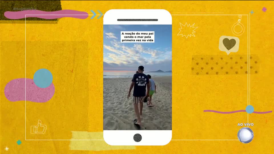 Bombou nas Redes: Aos 54 anos, músico vai ao mar pela primeira vez e emociona milhões