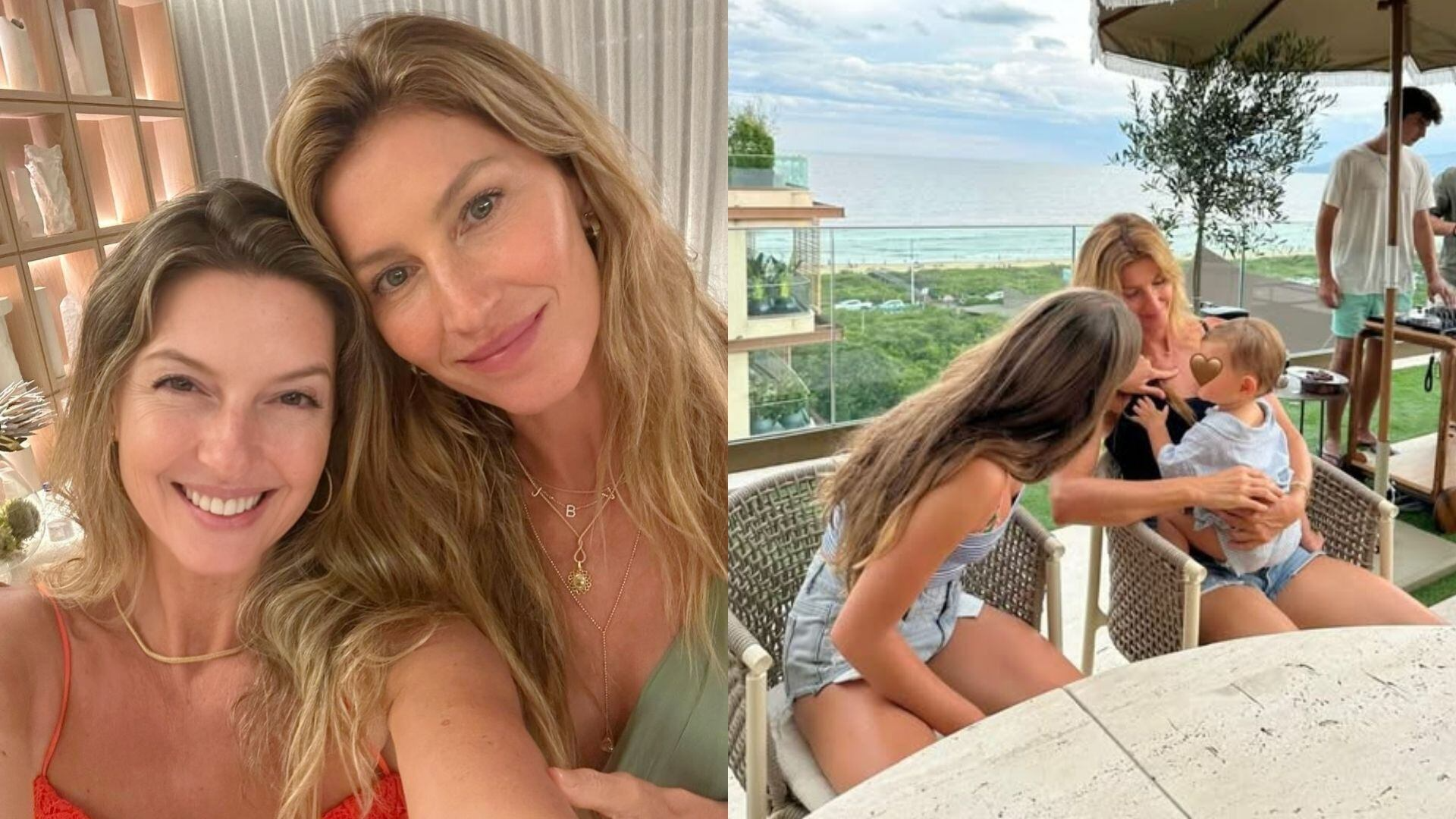 Gisele Bündchen mostra o filho caçula de costas e com rosto escondido em novas fotos