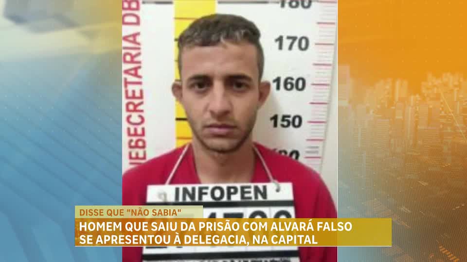 Homem que saiu da prisão com alvará falso se apresentou à delegacia em Belo Horizonte