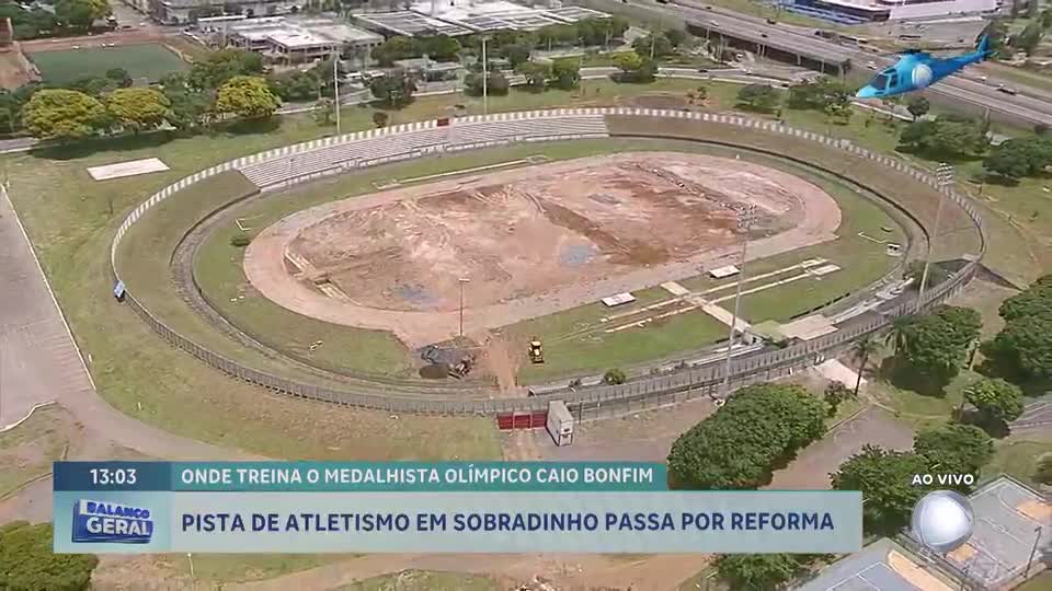 Estádio de Sobradinho passa por reforma com pista padrão internacional e novo gramado
