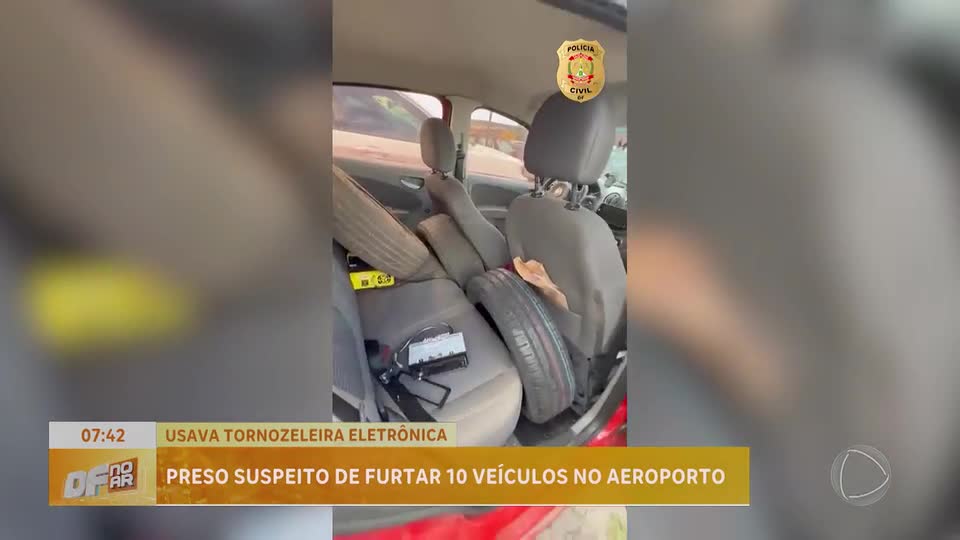 Homem é preso por furtar 10 veículos no aeroporto de Brasília