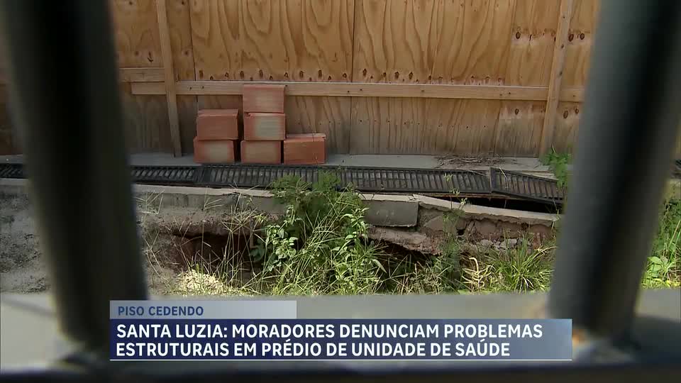 Pacientes de Santa Luzia (MG) denunciam problemas estruturais em prédio de unidade de saúde 