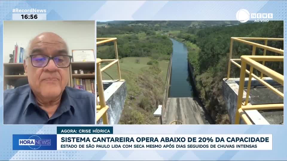 Sistema Cantareira opera abaixo de 20% da capacidade
