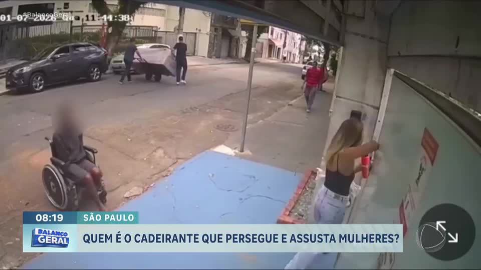 Homem em cadeira de rodas persegue mulheres em ruas na zona sul de São Paulo