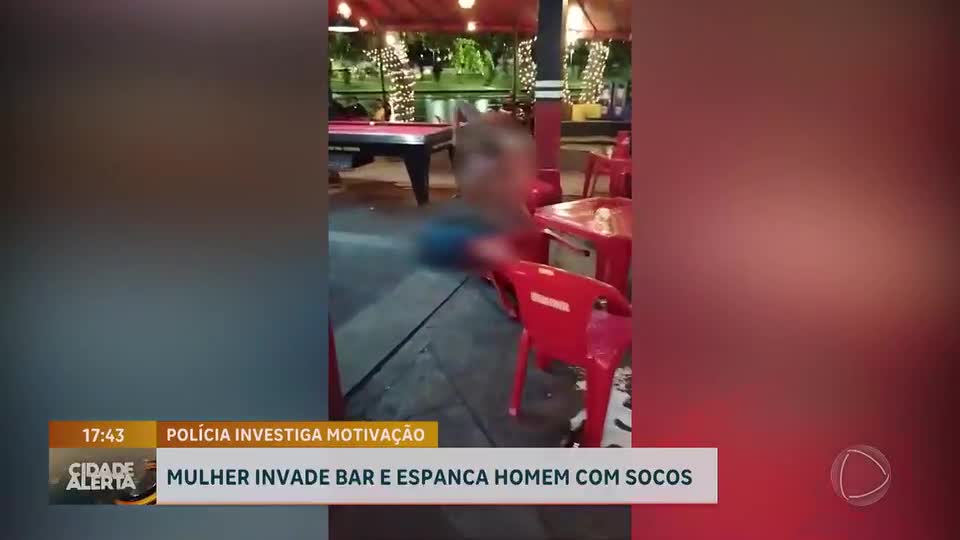 Mulher invade bar em Brazlândia (DF) e espanca homem com socos