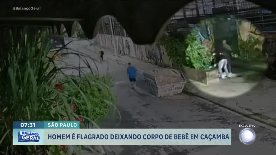 Casal é flagrado abandonando corpo de bebê em caçamba na zona leste de São Paulo