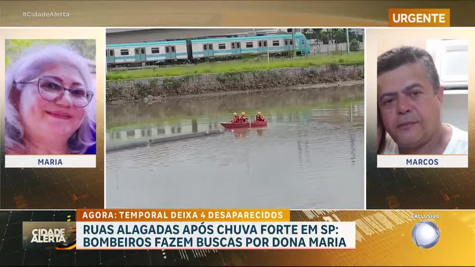 Corpo de Bombeiros segue em busca de idosa desaparecida após chuva desta sexta (16) em SP