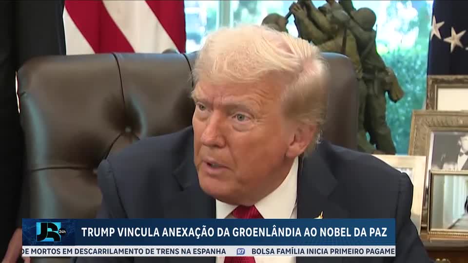 Trump vincula anexação da Groenlândia ao Nobel da Paz 