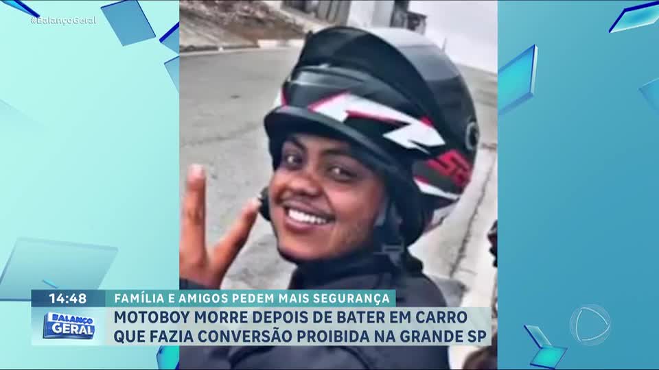 Motoboy morre após bater em carro que fazia conversão proibida em Suzano, Grande SP